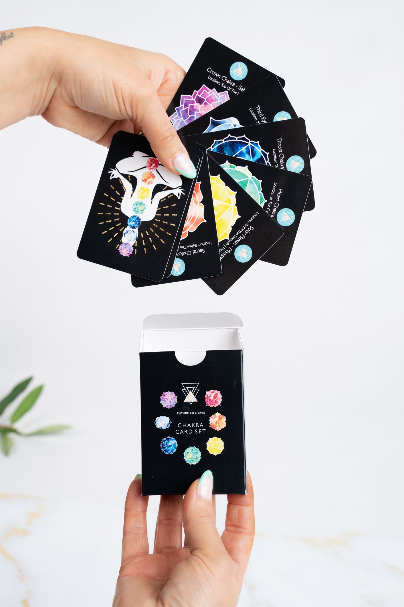 Chakra Card Set With 8 Cards and Black Box
